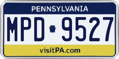 PA license plate MPD9527
