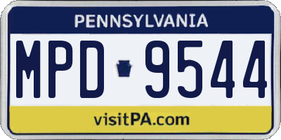 PA license plate MPD9544
