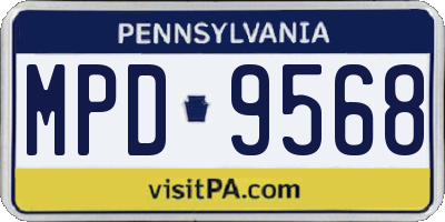 PA license plate MPD9568