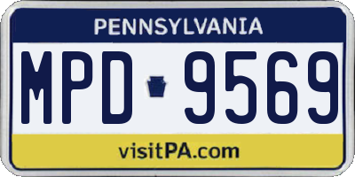 PA license plate MPD9569