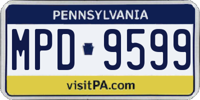 PA license plate MPD9599