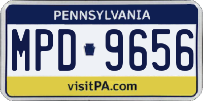 PA license plate MPD9656