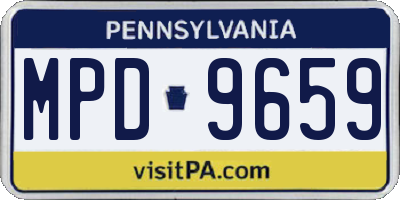PA license plate MPD9659