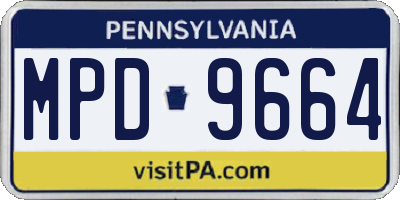PA license plate MPD9664