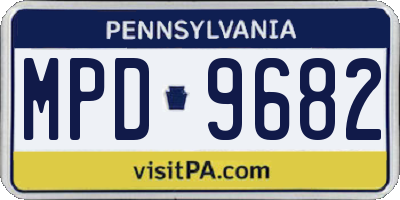 PA license plate MPD9682