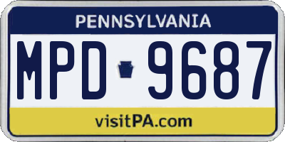 PA license plate MPD9687