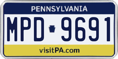 PA license plate MPD9691