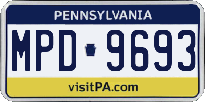 PA license plate MPD9693