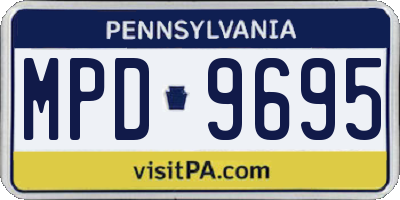 PA license plate MPD9695