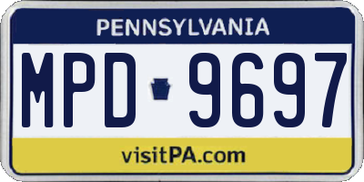 PA license plate MPD9697