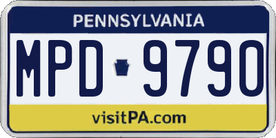 PA license plate MPD9790