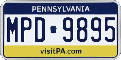 PA license plate MPD9895