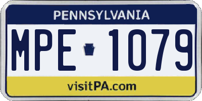 PA license plate MPE1079