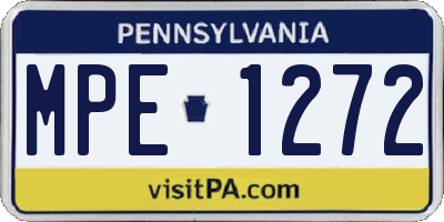 PA license plate MPE1272