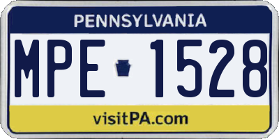 PA license plate MPE1528