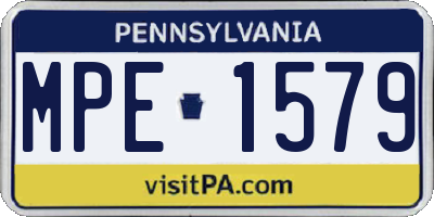 PA license plate MPE1579