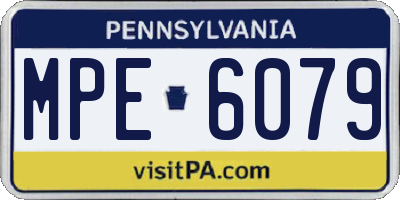 PA license plate MPE6079