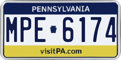 PA license plate MPE6174