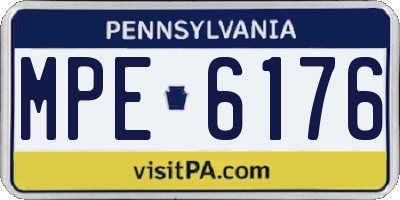 PA license plate MPE6176