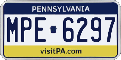 PA license plate MPE6297