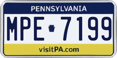 PA license plate MPE7199