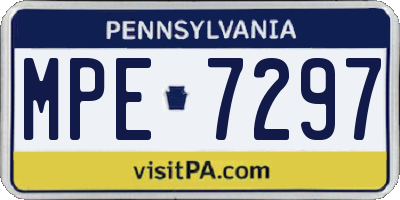 PA license plate MPE7297
