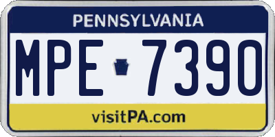 PA license plate MPE7390