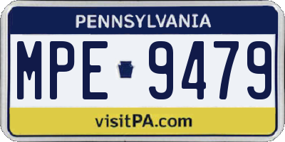 PA license plate MPE9479
