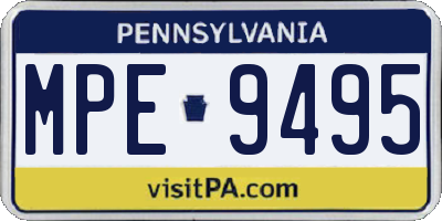 PA license plate MPE9495