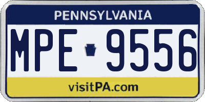 PA license plate MPE9556