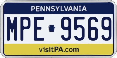 PA license plate MPE9569