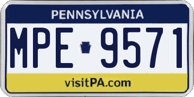 PA license plate MPE9571
