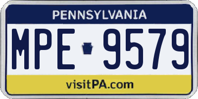 PA license plate MPE9579