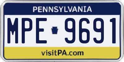 PA license plate MPE9691