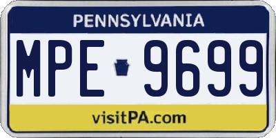 PA license plate MPE9699