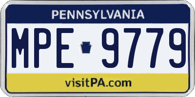 PA license plate MPE9779