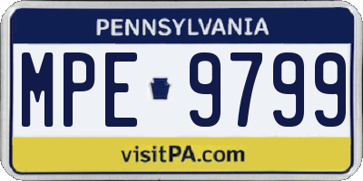 PA license plate MPE9799
