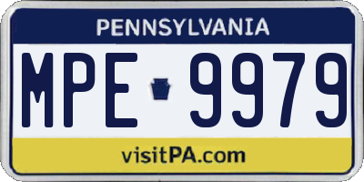 PA license plate MPE9979