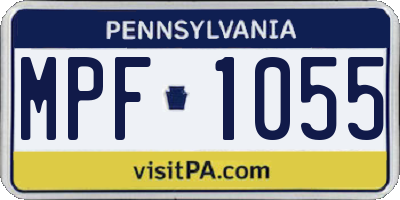 PA license plate MPF1055