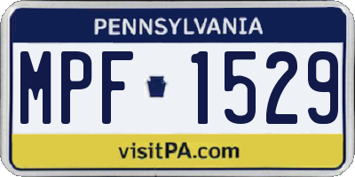 PA license plate MPF1529