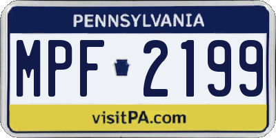 PA license plate MPF2199