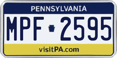 PA license plate MPF2595