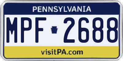 PA license plate MPF2688