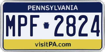 PA license plate MPF2824