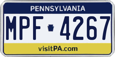 PA license plate MPF4267