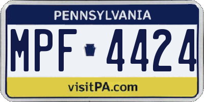 PA license plate MPF4424