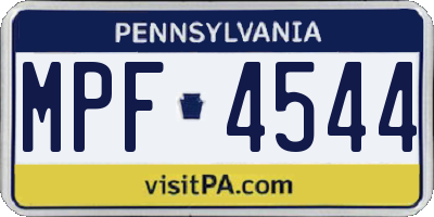 PA license plate MPF4544