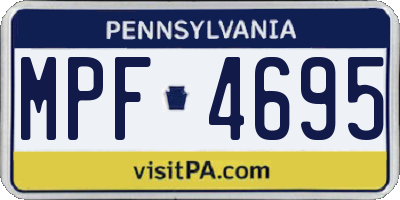PA license plate MPF4695
