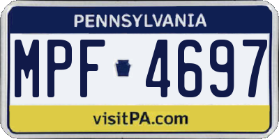 PA license plate MPF4697