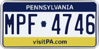 PA license plate MPF4746